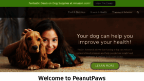 What Peanutpaws.com website looked like in 2018 (6 years ago)