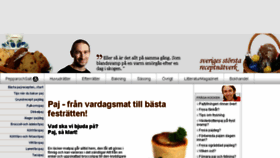 What Pajrecept.se website looked like in 2018 (5 years ago)