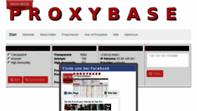 What Proxybase.de website looked like in 2018 (5 years ago)