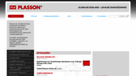 What Plasson.pl website looked like in 2018 (5 years ago)