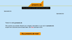 What Prosonic.de website looked like in 2018 (5 years ago)