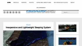 What Paddlinglight.com website looked like in 2018 (5 years ago)