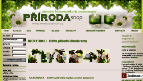 What Prirodashop.cz website looked like in 2018 (6 years ago)