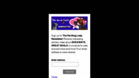 What Petbloglady.com website looked like in 2018 (5 years ago)