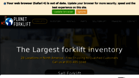 What Planetforklift.com website looked like in 2018 (5 years ago)