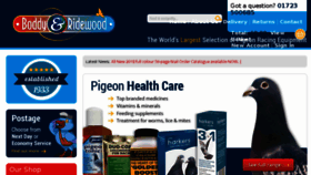 What Pigeons.co.uk website looked like in 2018 (5 years ago)
