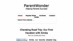 What Parentwonder.com website looked like in 2018 (5 years ago)