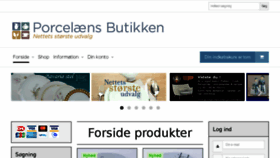 What Porcelaensbutikken.dk website looked like in 2018 (5 years ago)