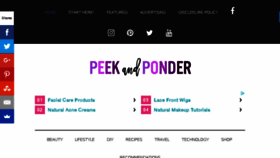 What Peekandponder.com website looked like in 2018 (5 years ago)