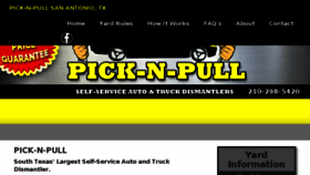 What Picknpullsa.com website looked like in 2018 (5 years ago)