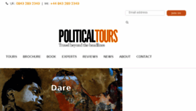 What Politicaltours.com website looked like in 2018 (5 years ago)