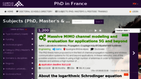 What Phdinfrance.net website looked like in 2018 (7 years ago)