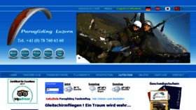 What Paragliding-luzern.ch website looked like in 2018 (5 years ago)