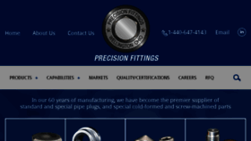 What Precisionfittings.com website looked like in 2018 (5 years ago)