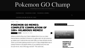 What Pokemongochamp.com website looked like in 2018 (5 years ago)