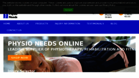 What Physioneeds.biz website looked like in 2018 (5 years ago)