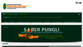 What Pta-padang.go.id website looked like in 2018 (5 years ago)
