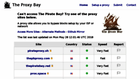 What Proxybay.info website looked like in 2018 (5 years ago)