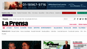 What Prensa.pa website looked like in 2018 (5 years ago)