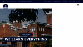 What Pakaims.edu.pk website looked like in 2018 (5 years ago)
