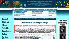 What Penpalparty.com website looked like in 2018 (5 years ago)