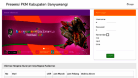 What Presensipkm.banyuwangikab.go.id website looked like in 2018 (5 years ago)