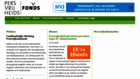 What Persvrijheidsfonds.nl website looked like in 2018 (6 years ago)