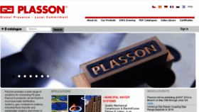 What Plasson.com website looked like in 2018 (5 years ago)