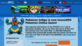 What Pokemonindigo.com website looked like in 2018 (5 years ago)