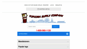 What Popcornsupply.com website looked like in 2018 (5 years ago)