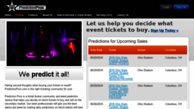 What Predictionpros.com website looked like in 2018 (5 years ago)