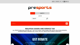 What Presports.com website looked like in 2018 (5 years ago)