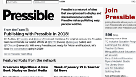 What Pressible.org website looked like in 2018 (5 years ago)