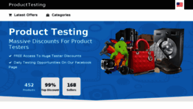 What Producttesting.co website looked like in 2018 (5 years ago)