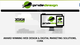 What Pridedesign.ie website looked like in 2018 (5 years ago)