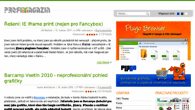 What Profimagazin.cz website looked like in 2018 (7 years ago)