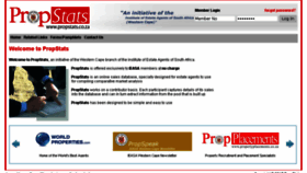 What Propstats.co.za website looked like in 2018 (5 years ago)