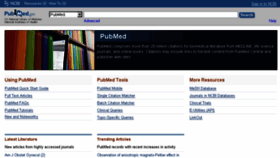 What Pubmed.gov website looked like in 2018 (5 years ago)