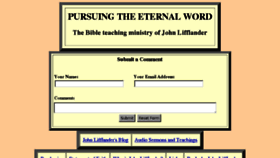 What Pursuingtheword.com website looked like in 2018 (5 years ago)