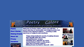 What Poetrygalore.com website looked like in 2018 (5 years ago)
