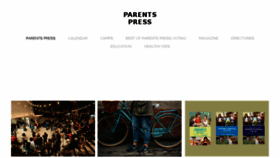 What Parentspress.com website looked like in 2018 (5 years ago)