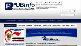 What Pubinfo.id website looked like in 2018 (5 years ago)