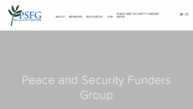 What Peaceandsecurity.org website looked like in 2018 (5 years ago)