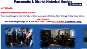 What Parramattahistorical.org.au website looked like in 2018 (5 years ago)