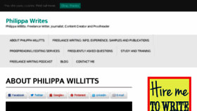What Philippawrites.co.uk website looked like in 2018 (5 years ago)