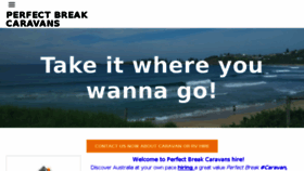 What Perfectbreakcaravans.com website looked like in 2018 (5 years ago)