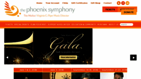 What Phoenixsymphony.com website looked like in 2018 (5 years ago)