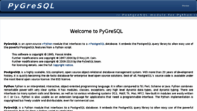 What Pygresql.org website looked like in 2018 (7 years ago)