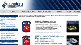 What Premiumseats.com.au website looked like in 2018 (5 years ago)
