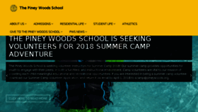What Pineywoods.org website looked like in 2018 (5 years ago)